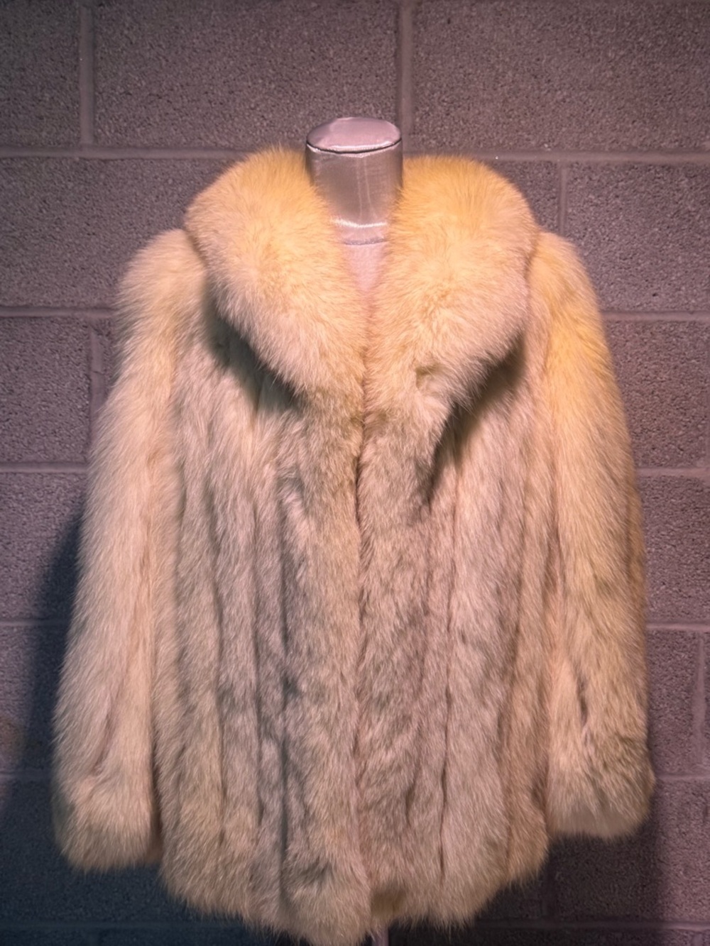 Vintage Natural Blue Fox Fur Jacket | Kent-Fisher
